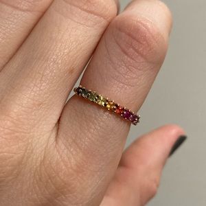 Rainbow Sapphire Evie Ring by Everett Fine Jewelry